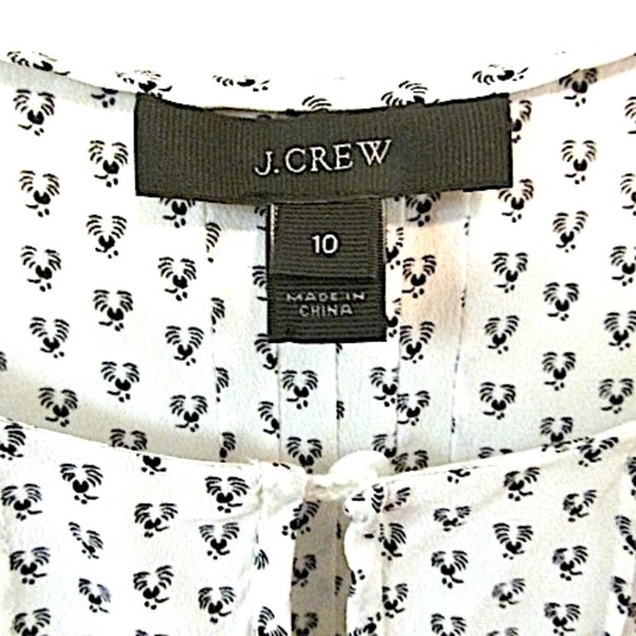 J.CREW Sleeveless Ruffled Silk Top, Size 10 - Picture 7 of 10